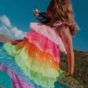 Lola + The Boys Rainbow Sequin Dress